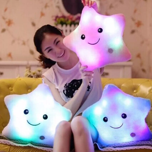 Luminous Pillow Star Cushion Colorful Glowing Pillow Plush Doll Led Light