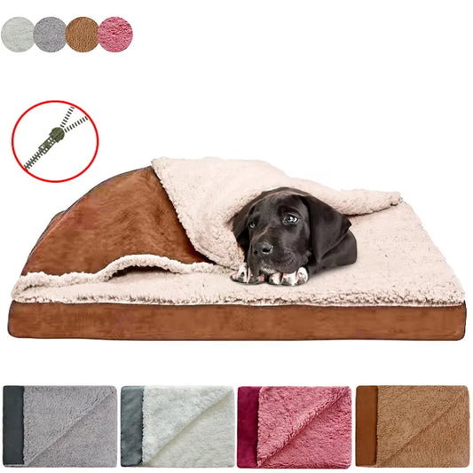 New Pet Square Bed Sleeping Bag Soft Removable Washable Non-slip Dog Bed
