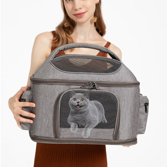 Cats Dogs Shoulder Travel bag Foldable