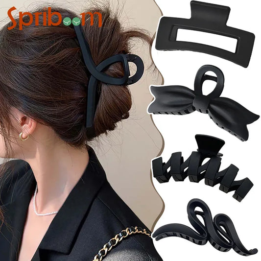 Matte Black Hair Clip for Women Hair Accessories